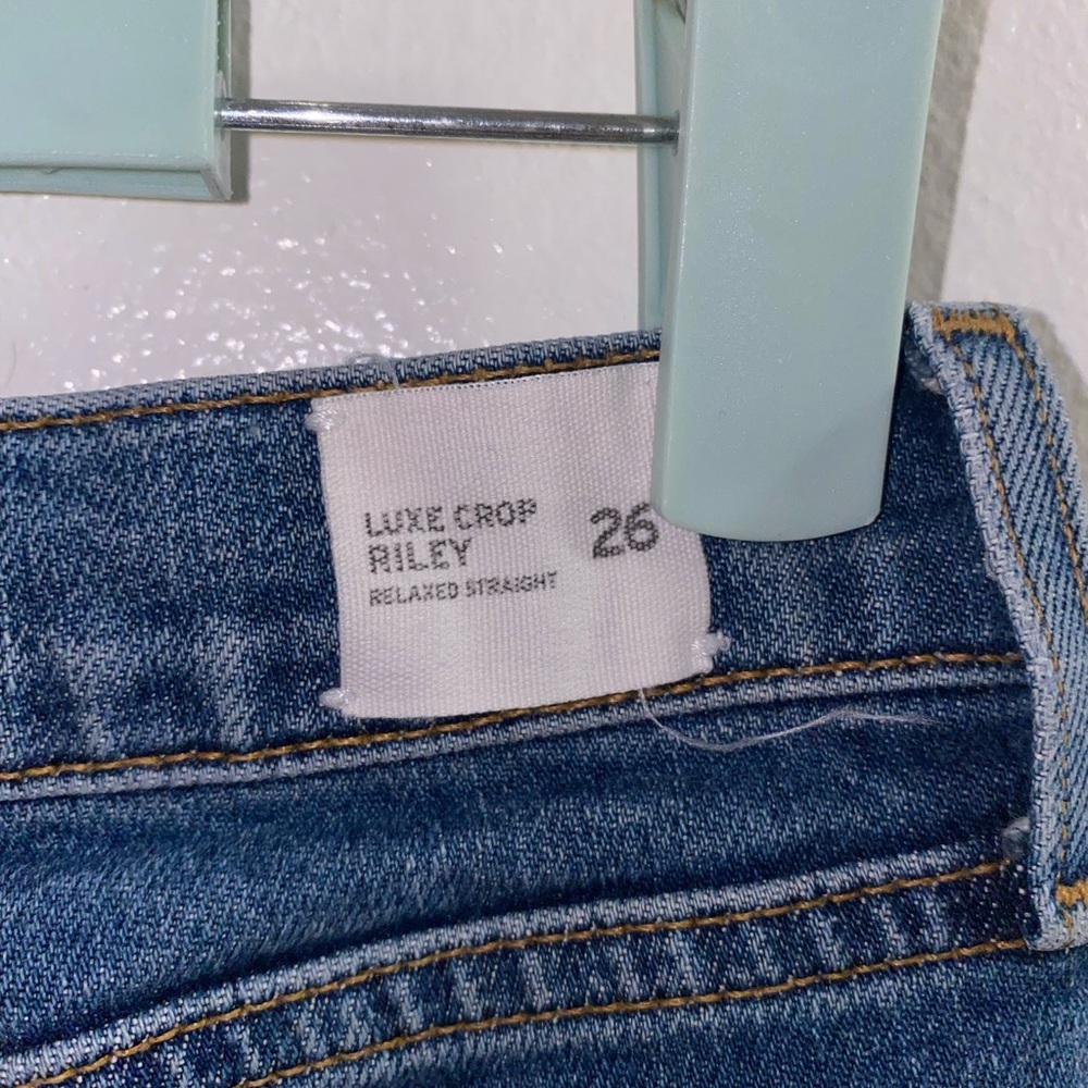 HUDSON Luxe Crop Riley Relaxed straight jeans 26 - Picture 4 of 5